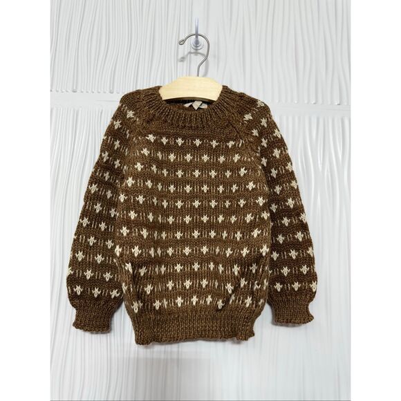 NWT Wild Wawa Kids Autumn Cardigan Alpaca Sweater - Chocolate - 2-3T - Picture 3 of 6